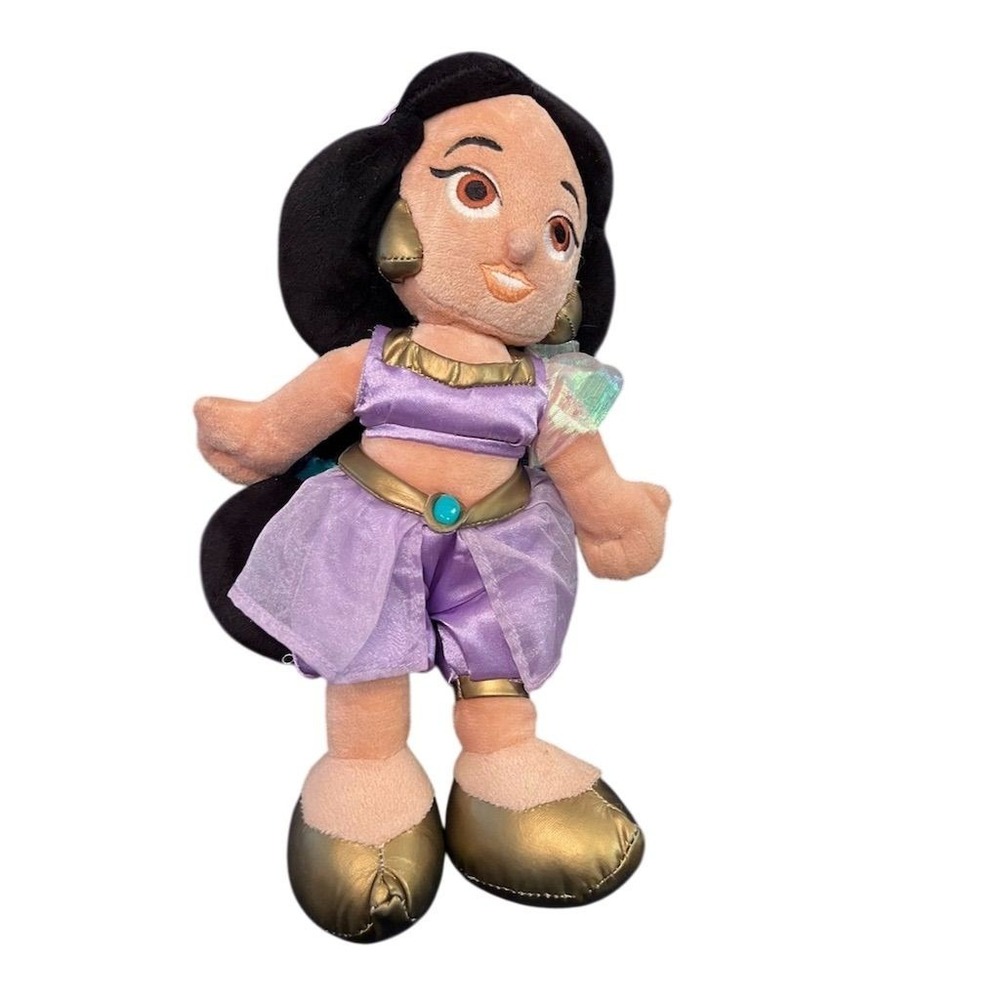 Disney Parks Princess Jasmine 12" Plush Doll Aladdin shimmering Purple Outfit